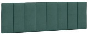 Cama com colchão 160x200 cm veludo verde-escuro