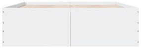 Estrutura de cama 150x200 cm derivados de madeira branco