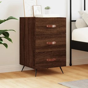 vidaXL Mesa cabeceira 40x40x66 cm derivados madeira carvalho castanho