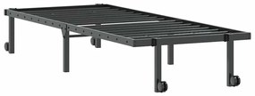 Estrutura de cama sem colchão Dobrável 80x200 cm aço preto