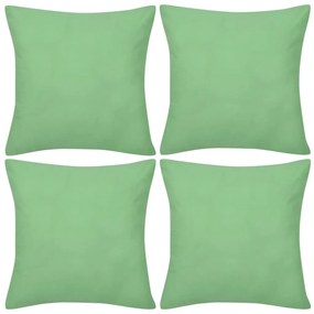 130926 4 Apple Green Cushion Covers Cotton 50 x 50 cm