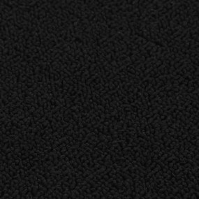 Tapetes antiderrapantes retang. p/ escadas 15pcs 60x25 cm preto