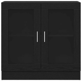 Estante de Livros vidaXL em Preto Carvalho 82,5x30,5x80 cm em Madeira