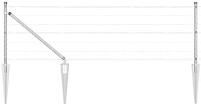 Cerca Euro da com 13 postes de espeto, 0,8 x 25 m, em aço galvanizado.