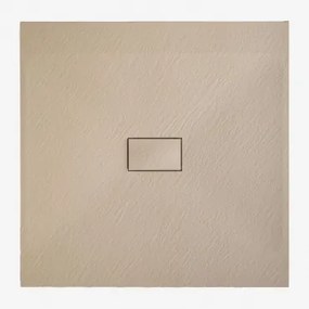 Base De Duche Em Resina Smc Quadrada Antiderrapante E Extrafina Soho Castanho Areia Claro & 100 X 100 Cm - Sklum