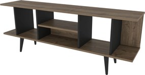 Móvel TV Akya – Walnut e Preto – 160x35x38,6 cm