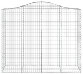 Cestos gabião arqueados 25 pcs 200x50x160/180 ferro galvanizado