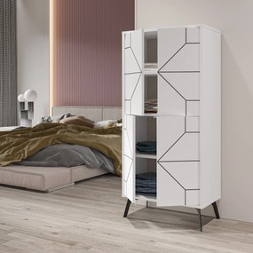 Armário Multiusos Dune – Branco – 62,6 cm x 136 cm x 35,6 cm