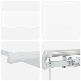 Toldo Retrátil Manual vidaXL Branco 450x350 cm