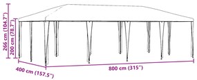 Tenda para Festa Branca 8x4 m PE
