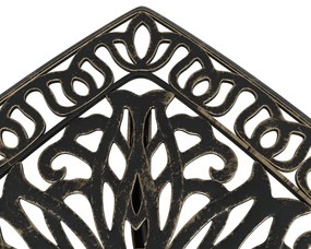 Mesa de jardim 53x53x53 cm alumínio fundido bronze