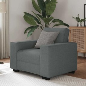 Poltrona 60 cm tecido cinzento-escuro