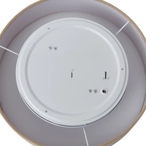 Plafon moderno taupe com abajur de veludo 38cm 2-luzes - Luz