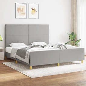 vidaXL Estrutura de cama sem colchão 180x200 cm tecido cinzento-claro