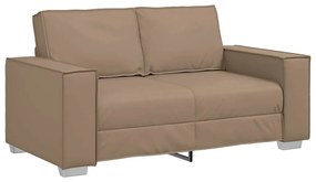 Sofá Loveseat vidaXL Cappuccino 120 cm em Couro Sintético