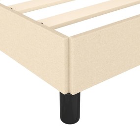 Estrutura de cama sem colchão 120x200 cm tecido cor creme