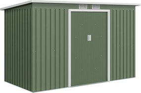 Outsunny Guarda Ferramentas de Jardinagem Galvanizado 280x130x172cm com Ventilação | Aosom Portugal