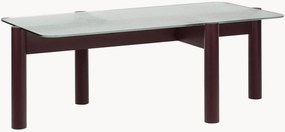 Mesa de centro com pernas de madeira Kob
