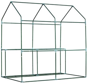 Estufa com prateleiras para flores, cultivo de plantas com porta zip resistente à água UV Malha PE 186x120x190cm