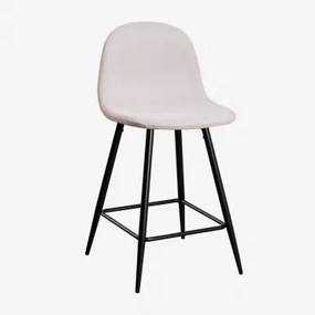 Pacote De 2 Bancos Altos Glamm Beige Creme & ↑65 Cm & Preto - Sklum