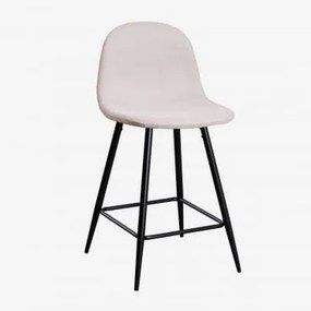 Pacote De 2 Bancos Altos Glamm Preto & Beige Creme & ↑65 Cm - Sklum