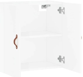 Armário de parede 60x31x60cm derivados madeira branco brilhante