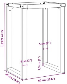 Pernas para mesa de jantar estrutura em O aço