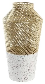 Vaso DKD Home Decor Cinzento Dourado Metal Moderno (25 x 25 x 48 cm)