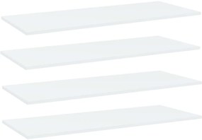vidaXL Prateleiras p/ estante 4pcs 100x40x1,5cm deriv. madeira branco