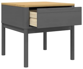 Mesa para candeeiro FLORO 55x55x54 cm pinho maciço cinzento