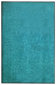 323462 vidaXL Tapete de porta lavável 120x180 cm azul ciano