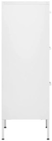Armário de arrumação aço 42,5x35x101,5 cm branco
