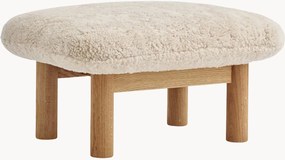 Banco em madeira de carvalho com estofos em pele de carneiro Brasilia