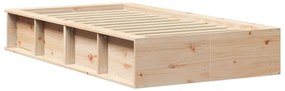 Estrutura da Cama Castanho 90 x 190 cm madeira