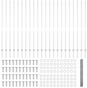 Posts de Cerca vidaXL 22 pcs Canal U 150 cm Aço Galvanizado