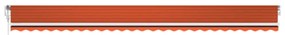 Toldo retrátil automático 600x350 cm laranja e castanho
