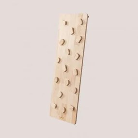 Rampa Com Parede De Escalada De Aprendizagem Pyqer Natural Kids Madeira Natural - Sklum