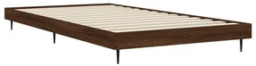 Estrutura cama s/ colchão derivados madeira carvalho castanho