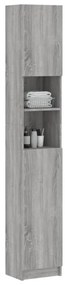 Armário WC 32x25,5x190 cm derivados de madeira sonoma cinza