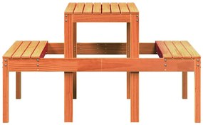 Mesa de piquenique 110x134x75 cm pinho maciço castanho-mel