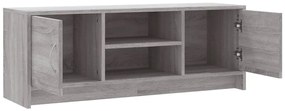 Móvel de TV 102x30x37,5 cm derivados de madeira cinzento sonoma