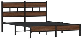 Estrutura cama s/ colchão derivados madeira carvalho castanho