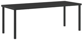 Conjunto de Jantar de Jardim de 9 Peças com Almofadas Pretas em Rattan