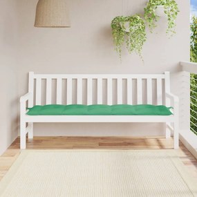 vidaXL Almofadão p/ banco de jardim 180x50x7cm tecido oxford verde