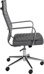 Cadeira de escritório Canby Couro sintético Cinzento