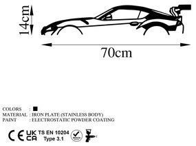 Acessório Decorativo de Parede Model-603 – Preto – 70 x 14 cm