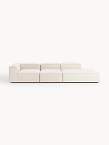 Chaise longue modular XL em mistura de linho Lennon