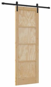 Porta Deslizante vidaXL com Conjunto de Hardware 73.5x211 cm Madeira S
