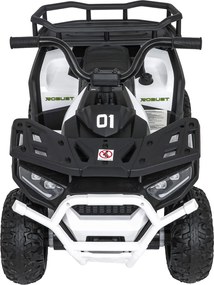 Moto 4 eletrica 12V 4x4 para crianças ATV Robust 01, Rodas de espuma EVA Branca