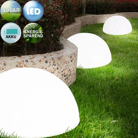 Conjunto de 3 luzes solares LED Jardim 20,5 x 10 cm semicirculares